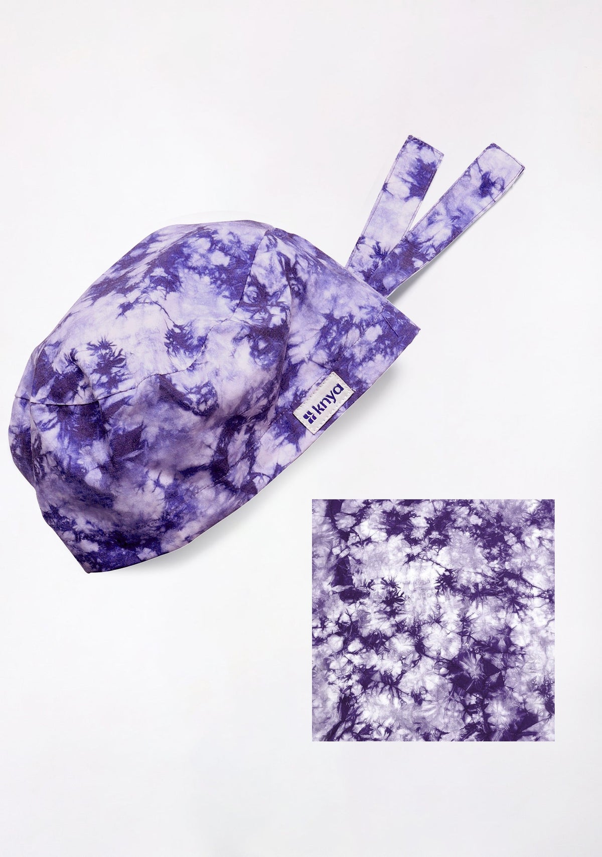 Printed Unisex (Tie & Dye Purple) Scrub Cap - Pack of 2