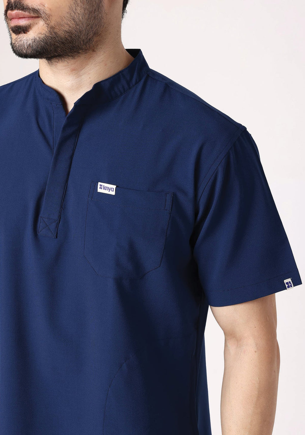 ecoflex™ Men's Mandarin Collar (Navy) Scrubs