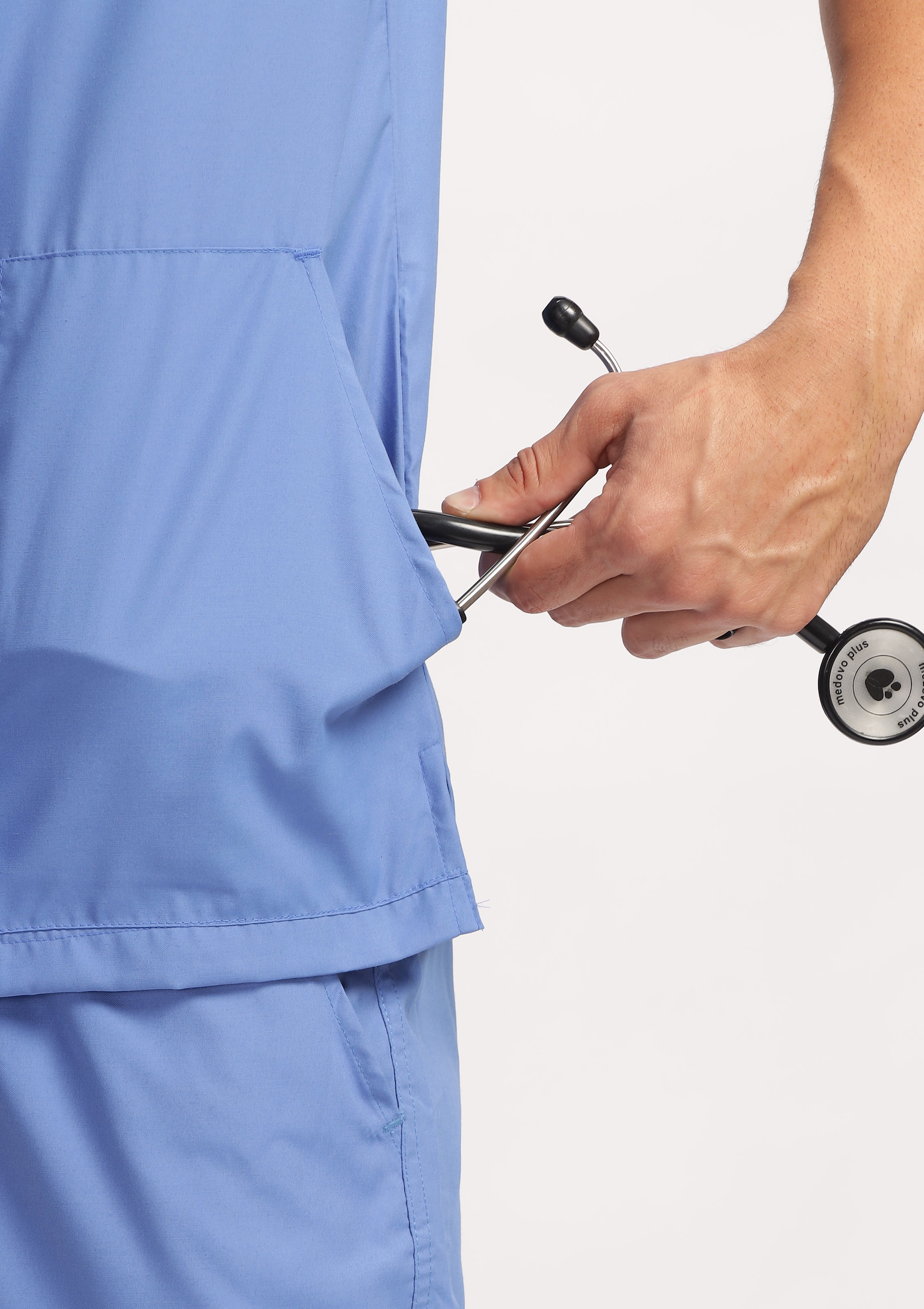 Classic Men's V-Neck (Ceil Blue) Scrub