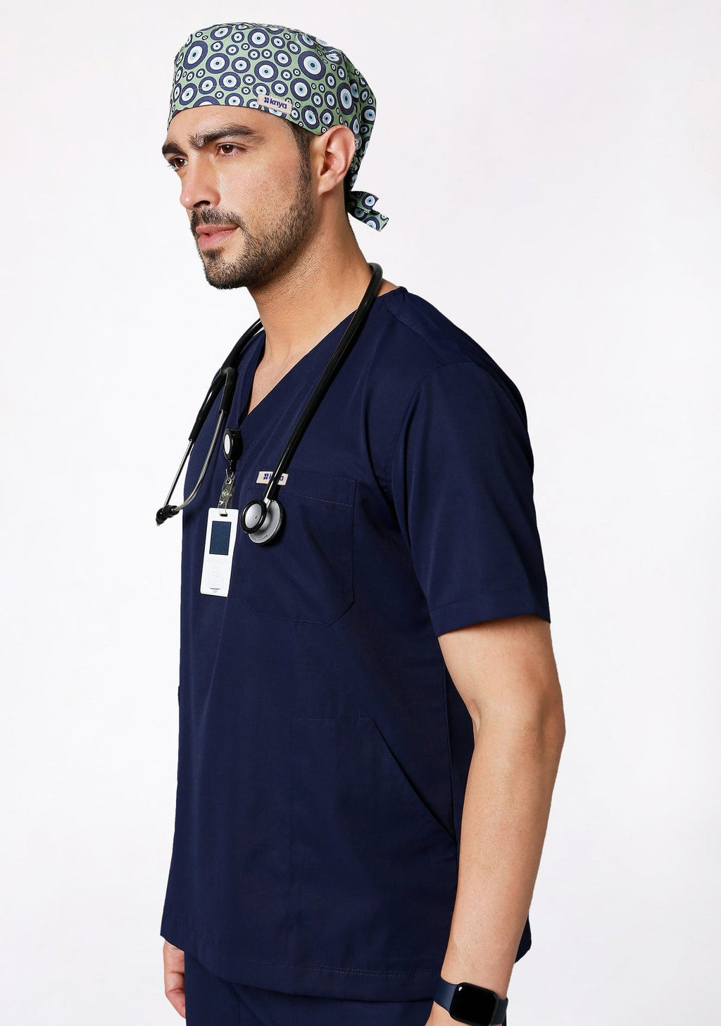 Printed Unisex (Evil Eye) Scrub Cap - Pack of 2