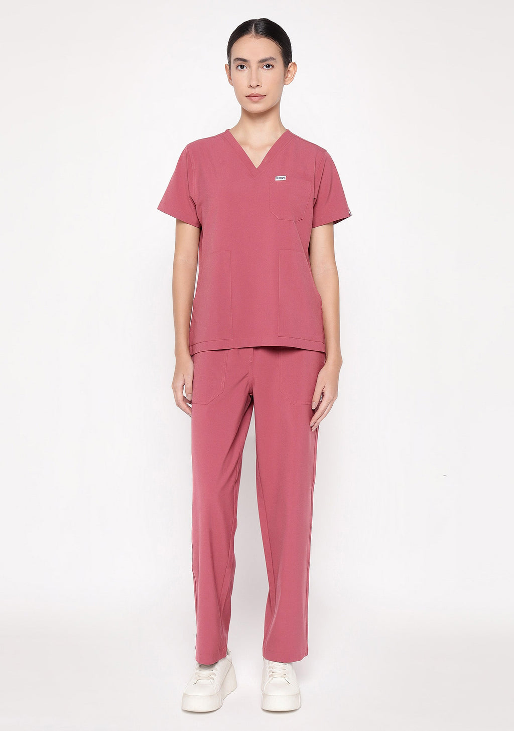 ecoflex™ Women's V-Neck (Mauve) Scrub