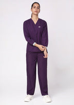 Classic Women's Longsleeves (Wine) Scrub