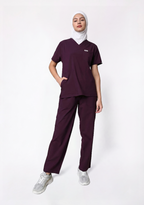 ecoflex™ Women's V-Neck (Wine) Scrub