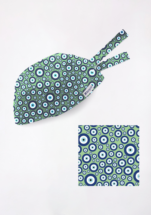 Printed Unisex (Evil Eye) Scrub Cap - Pack of 2