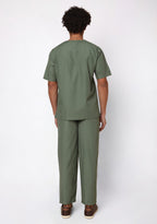 Classic Men's V-Neck (Olive) Scrub
