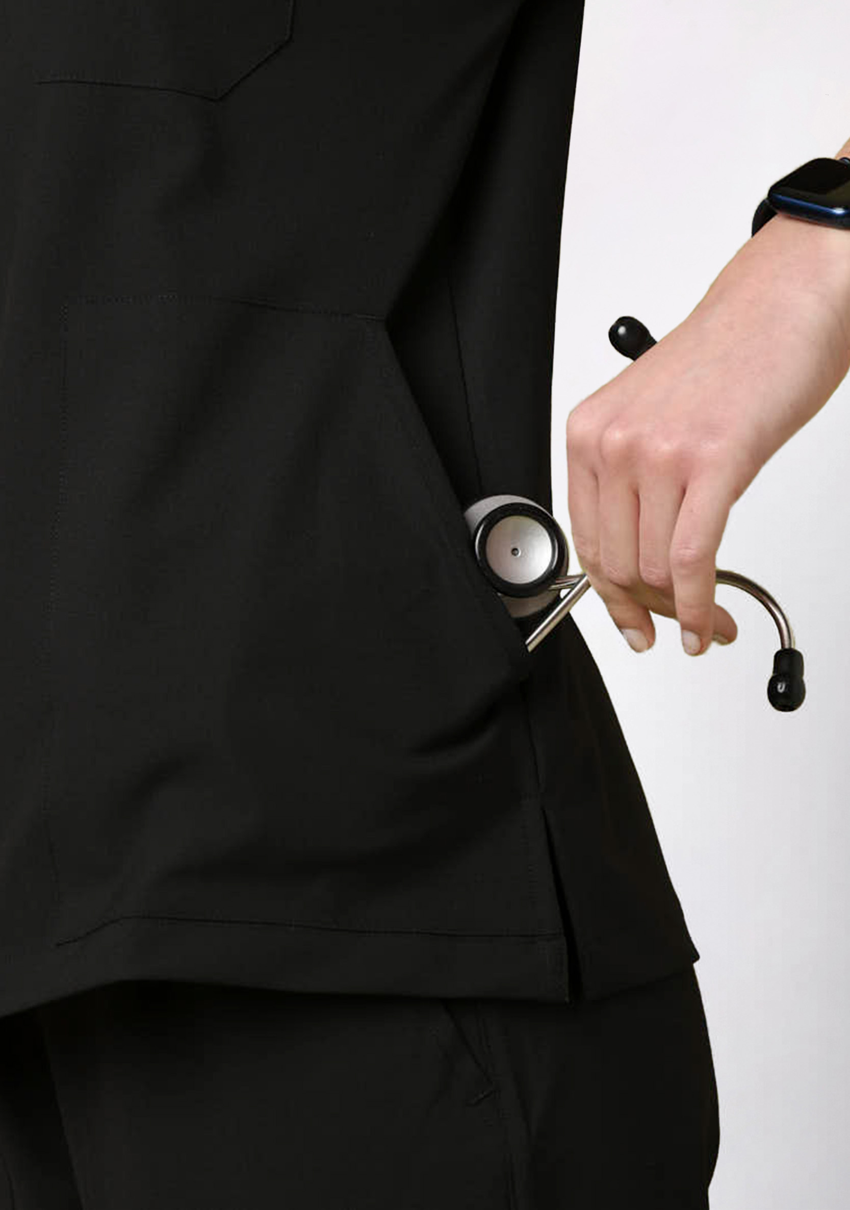 Ecoflex Women's V-Neck (Black) Scrub