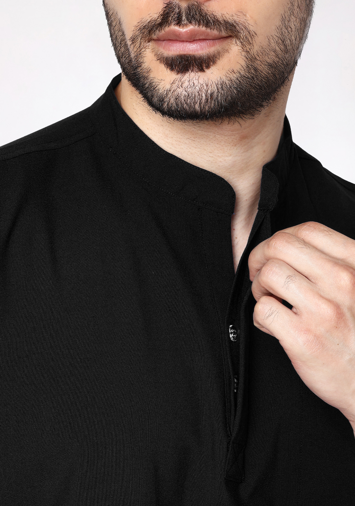 ecoflex™ Men's Mandarin Collar (Black) Scrubs