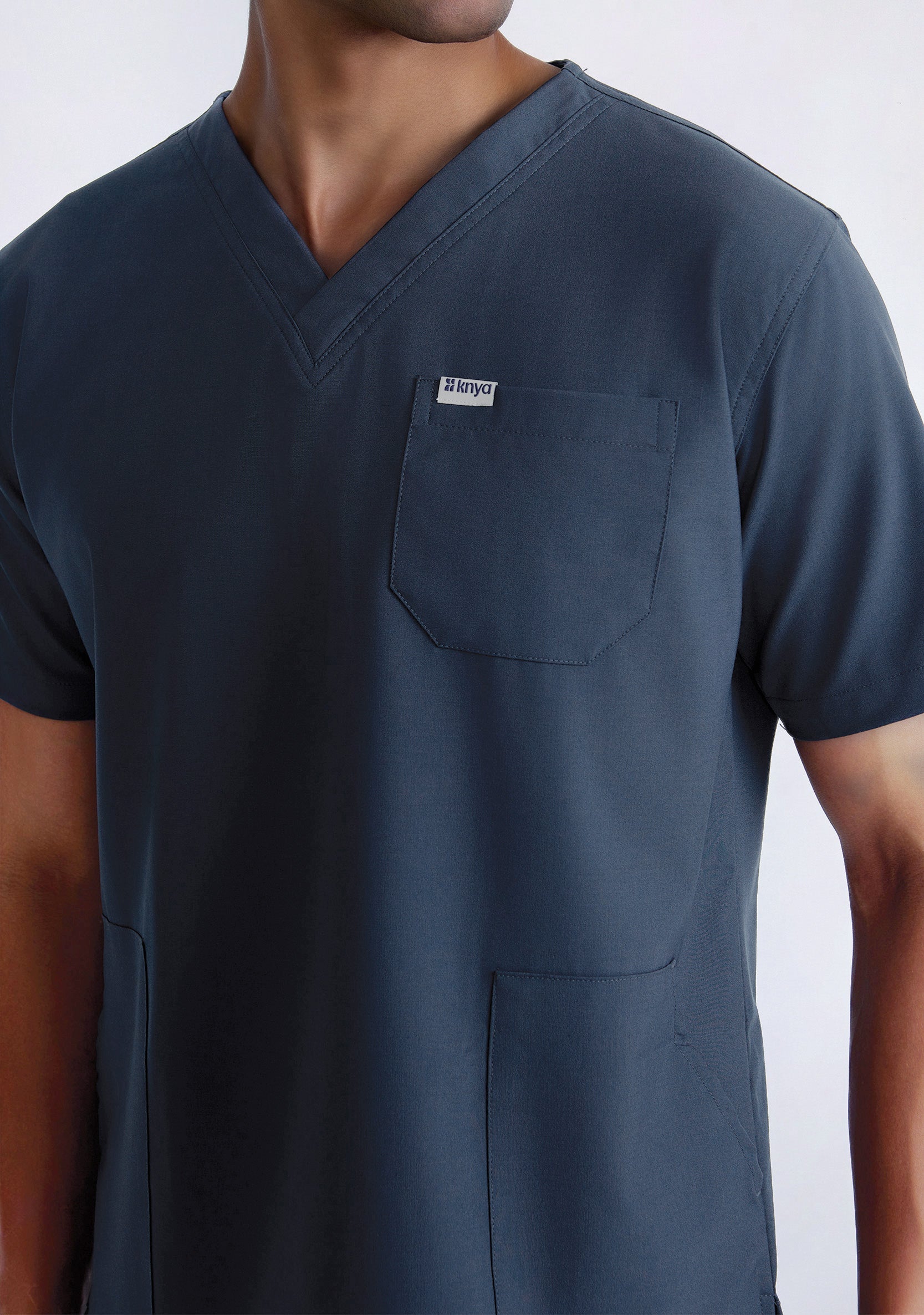 ecoflex™ Men's V-Neck (Steel Grey) Scrub