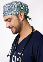 Printed Unisex (Evil Eye) Scrub Cap - Pack of 2