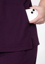 ecoflex™ Women's V-Neck (Wine) Plus Size Scrub