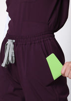 ecoflex™ Women's V-Neck (Wine) Plus Size Scrub