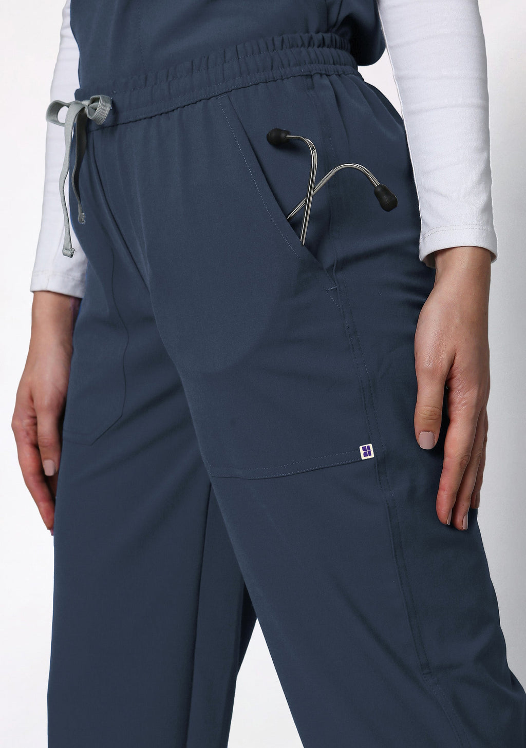 ecoflex™ Women's V-Neck (Steel Grey) Scrub