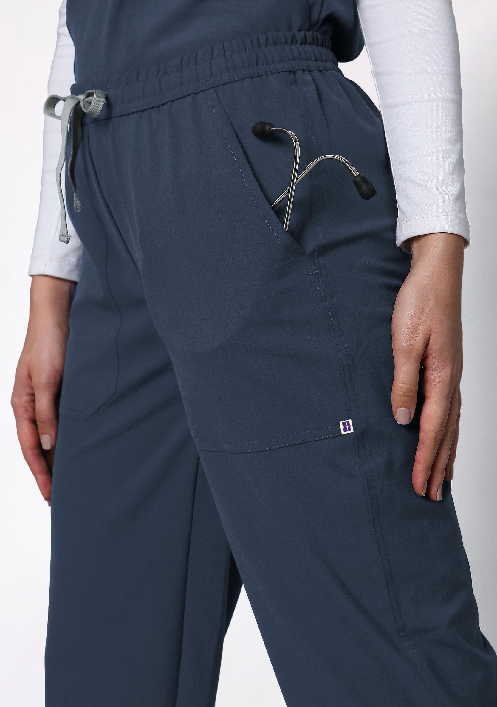 ecoflex™ Women's V-Neck (Steel Grey) Scrub