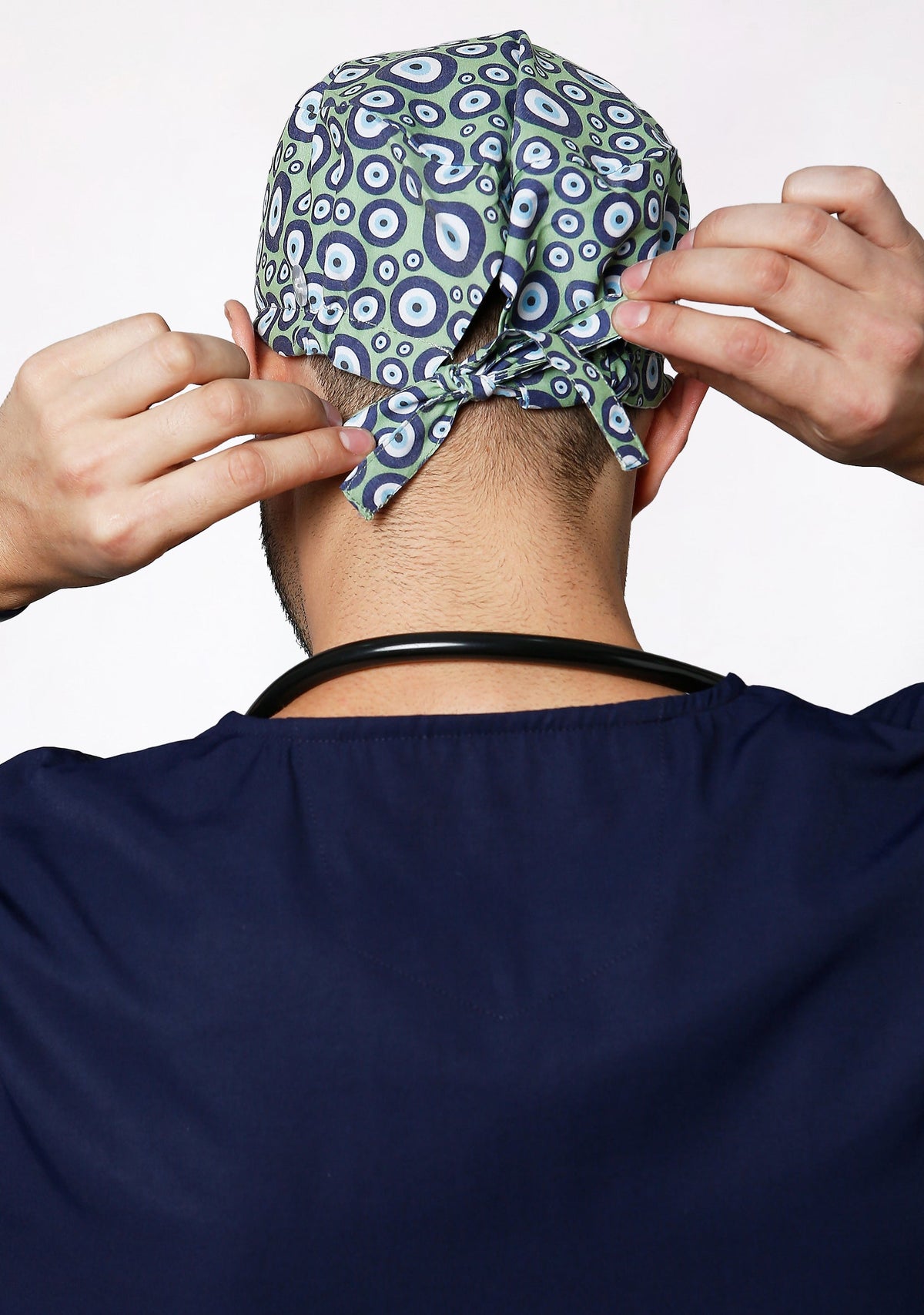Printed Unisex (Evil Eye) Scrub Cap - Pack of 2