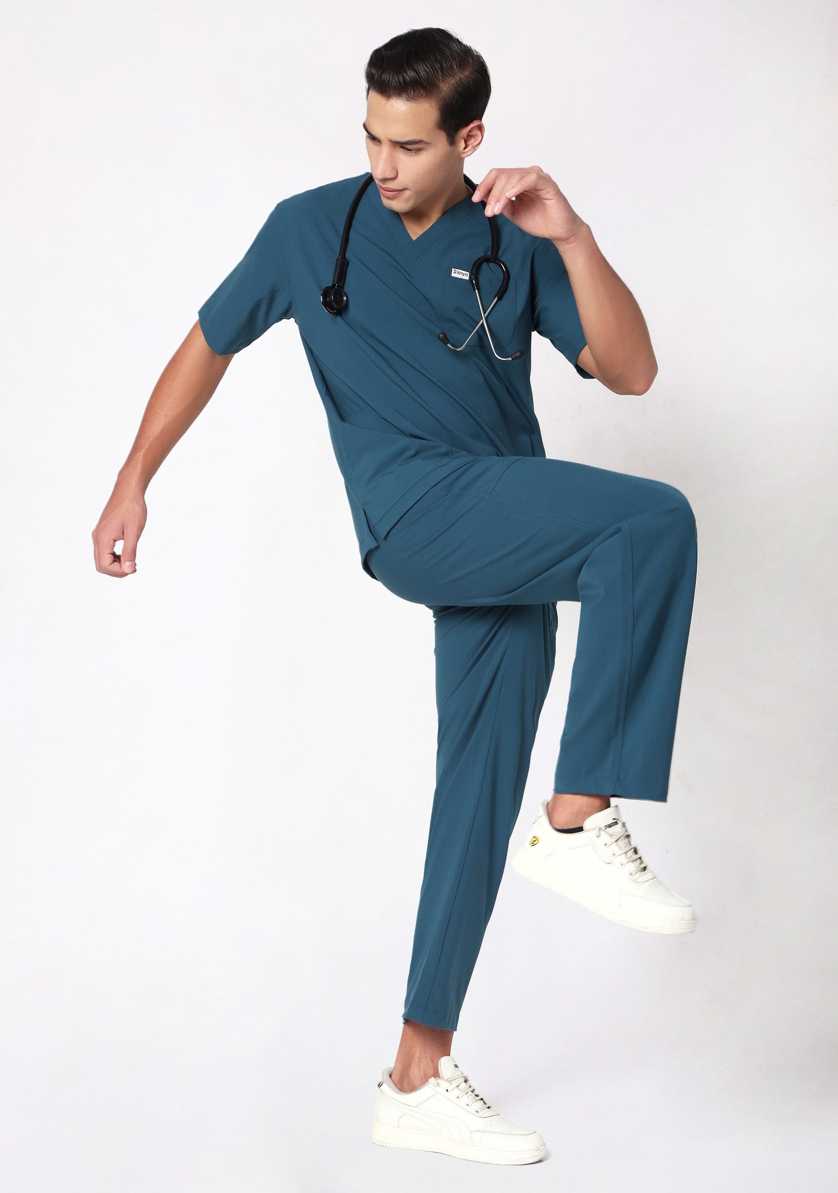 ecoflex™ Men's V-Neck (Forest Green) Scrub