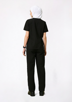 ecoflex™ Women's V-Neck (Black) Scrub