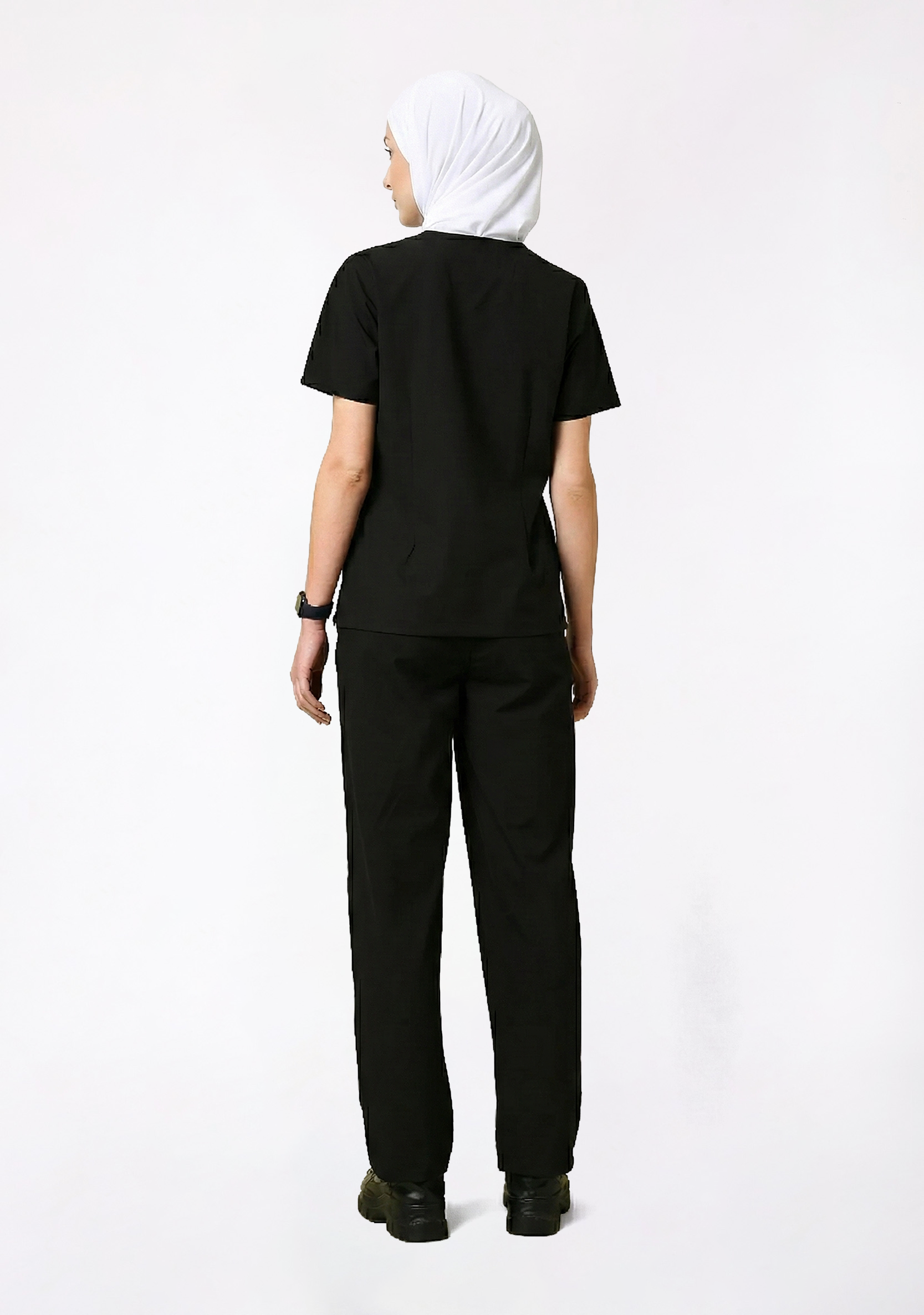 Ecoflex Women's V-Neck (Black) Scrub