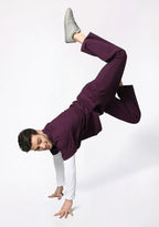 ecoflex™ Men's V-Neck (Wine) Plus Size Scrub