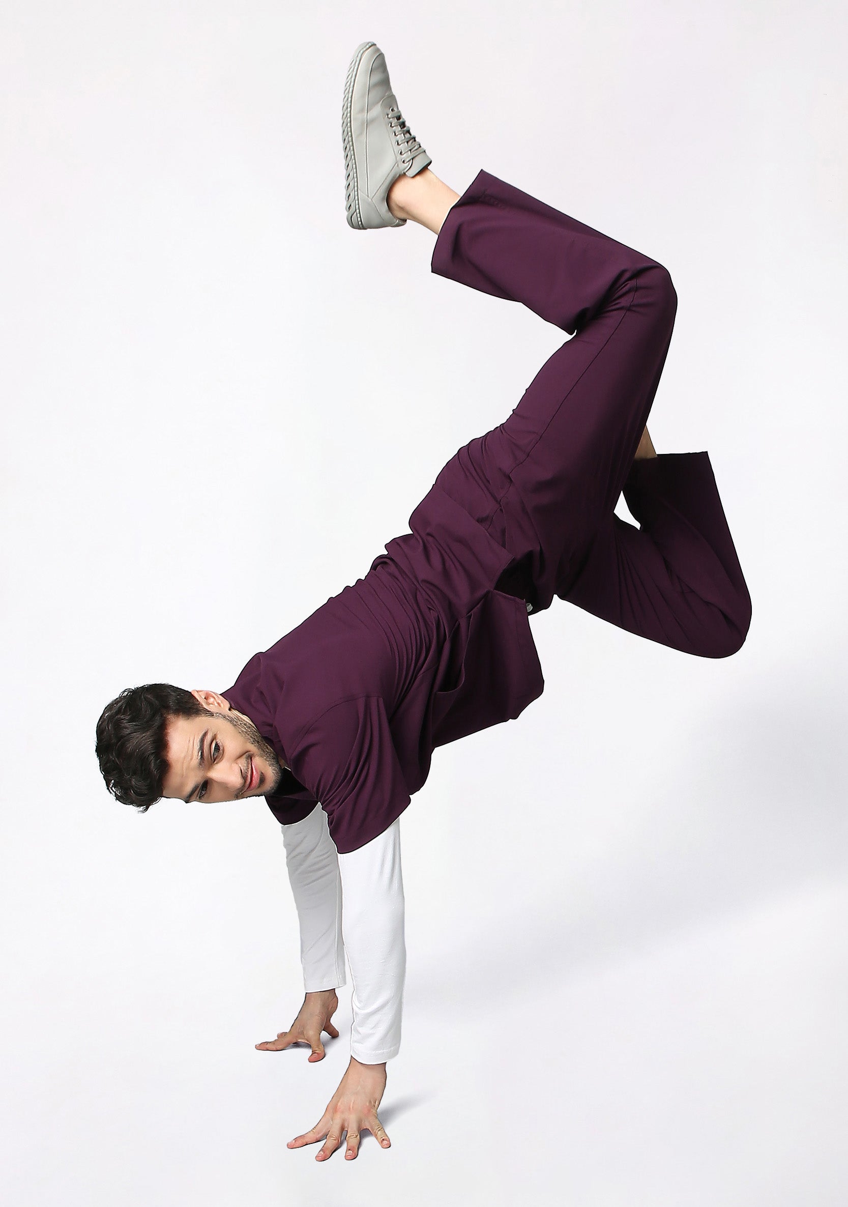 ecoflex™ Men's V-Neck (Wine) Plus Size Scrub