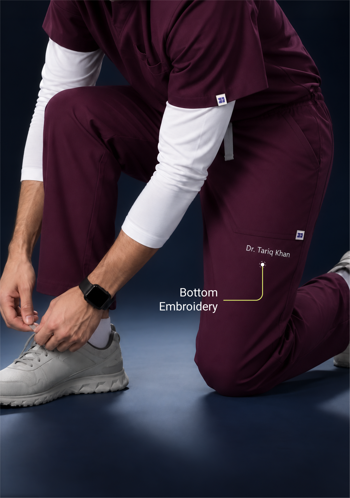 ecoflex™ Men's V-Neck (Wine) Scrub