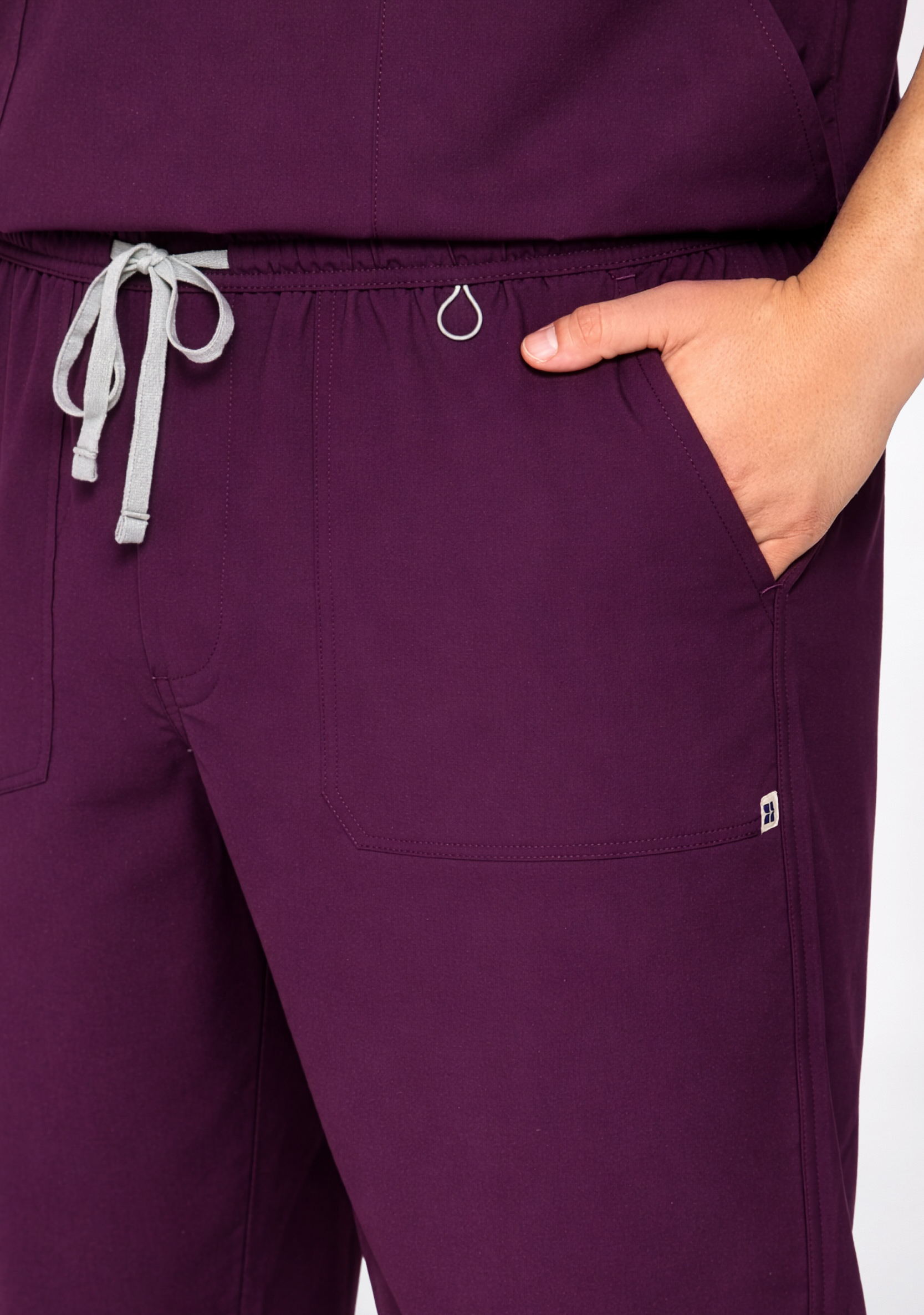 ecoflex™ Men's V-Neck (Wine) Plus Size Scrub