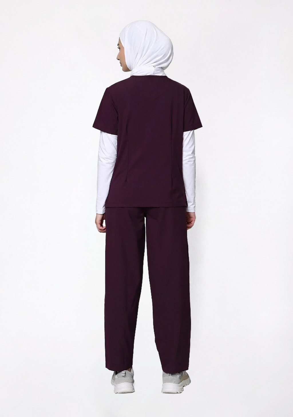 ecoflex™ Women's V-Neck (Wine) Scrub