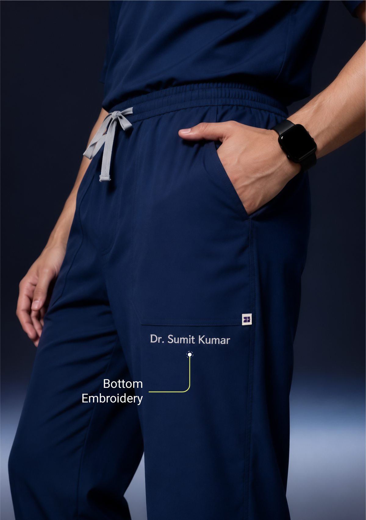 ecoflex™ Men's V-Neck (Navy) Scrub