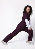 ecoflex™ Women's V-Neck (Wine) Plus Size Scrub