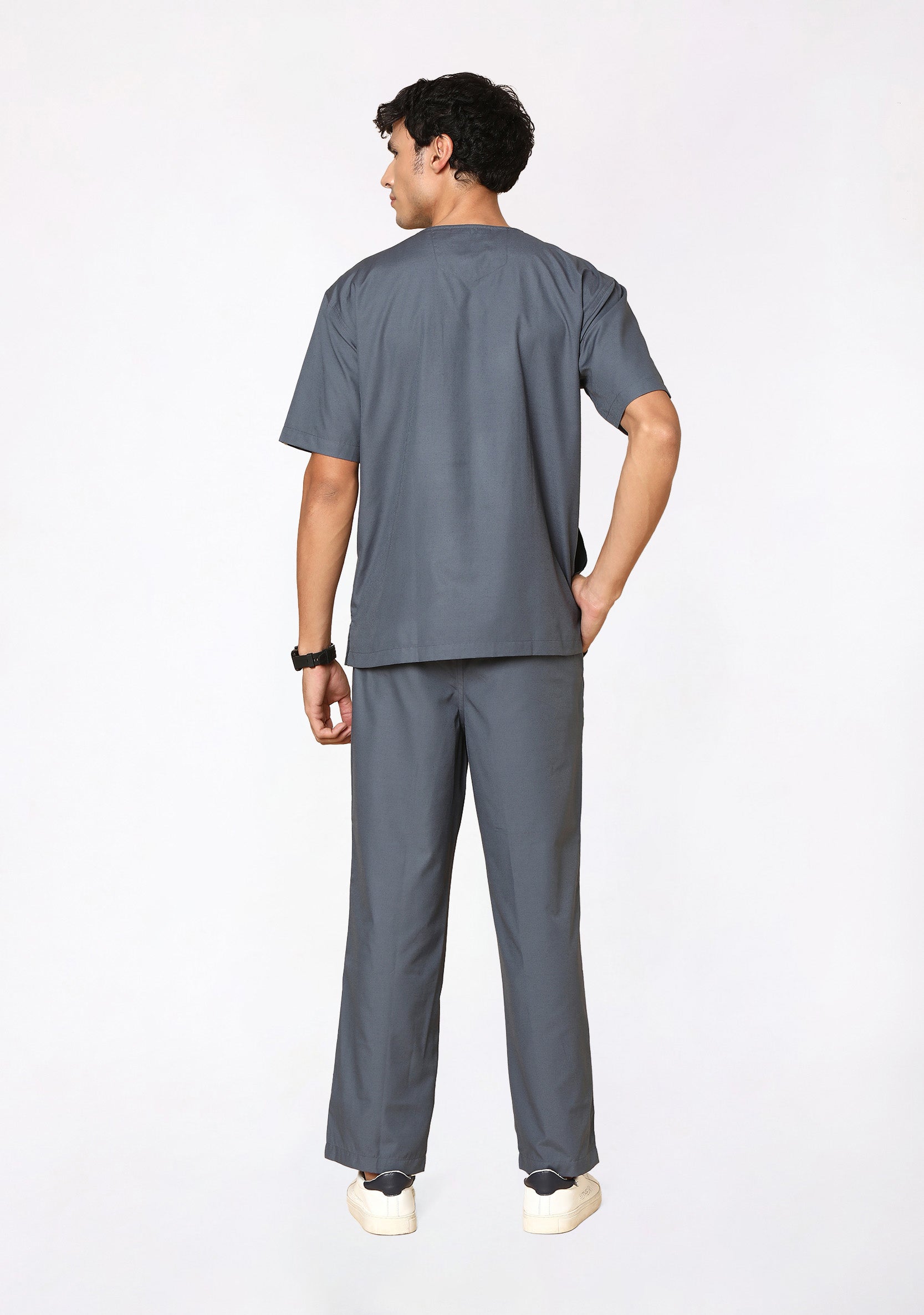 Classic Men's V-Neck (Heather grey) Scrub