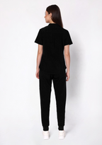 ecoflex™ Women's Mandarin Collar (Black) Scrubs