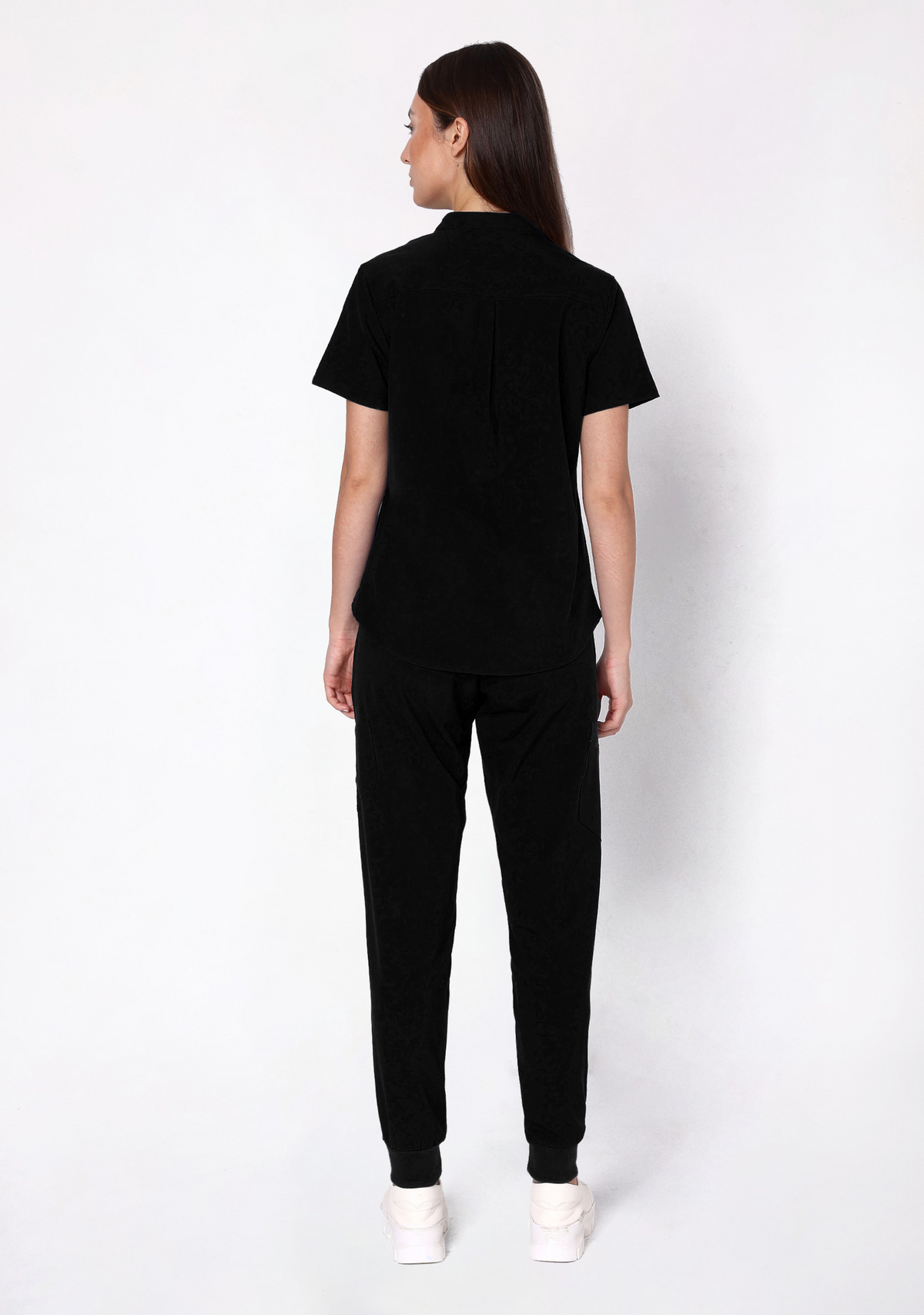 ecoflex™ Women's Mandarin Collar (Black) Scrubs