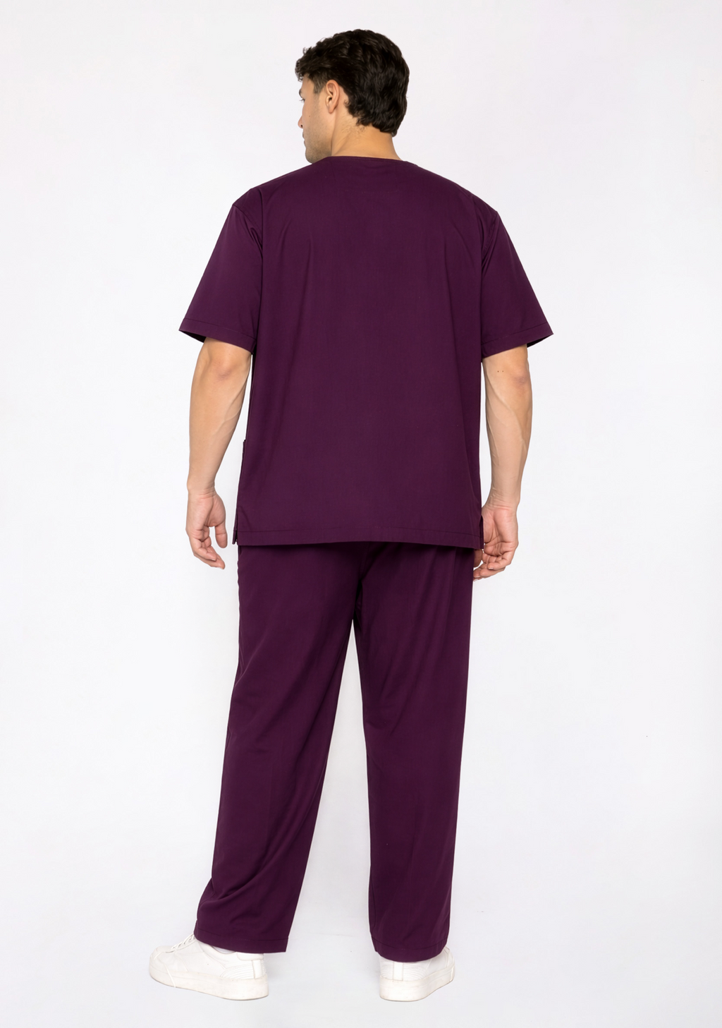 ecoflex™ Men's V-Neck (Wine) Plus Size Scrub