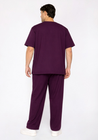 ecoflex™ Men's V-Neck (Wine) Plus Size Scrub