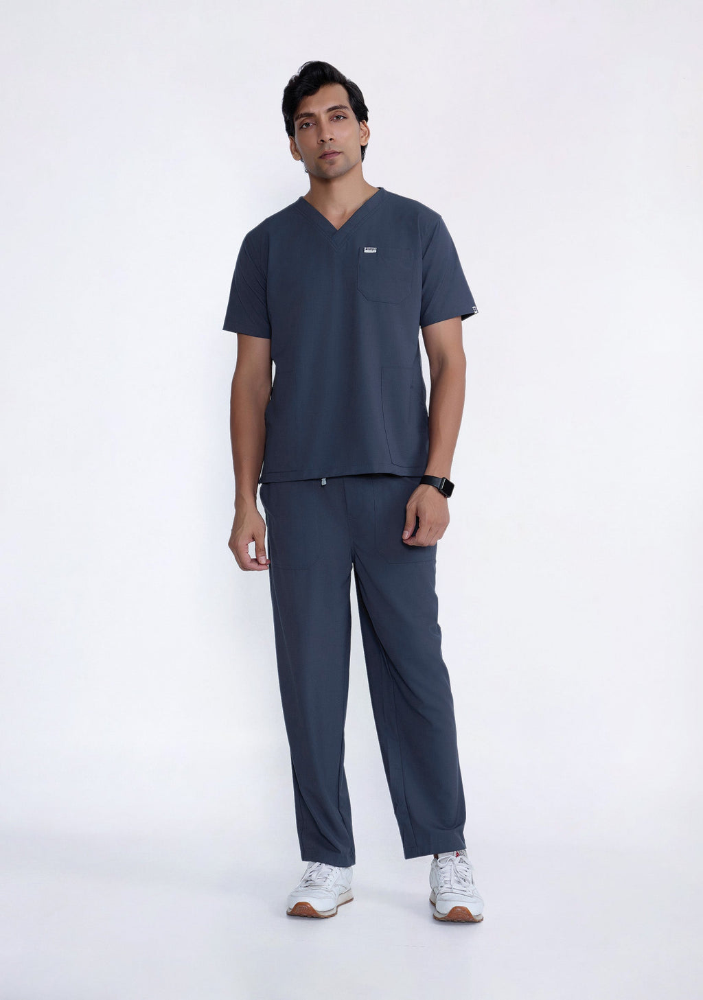 ecoflex™ Men's V-Neck (Steel Grey) Scrub