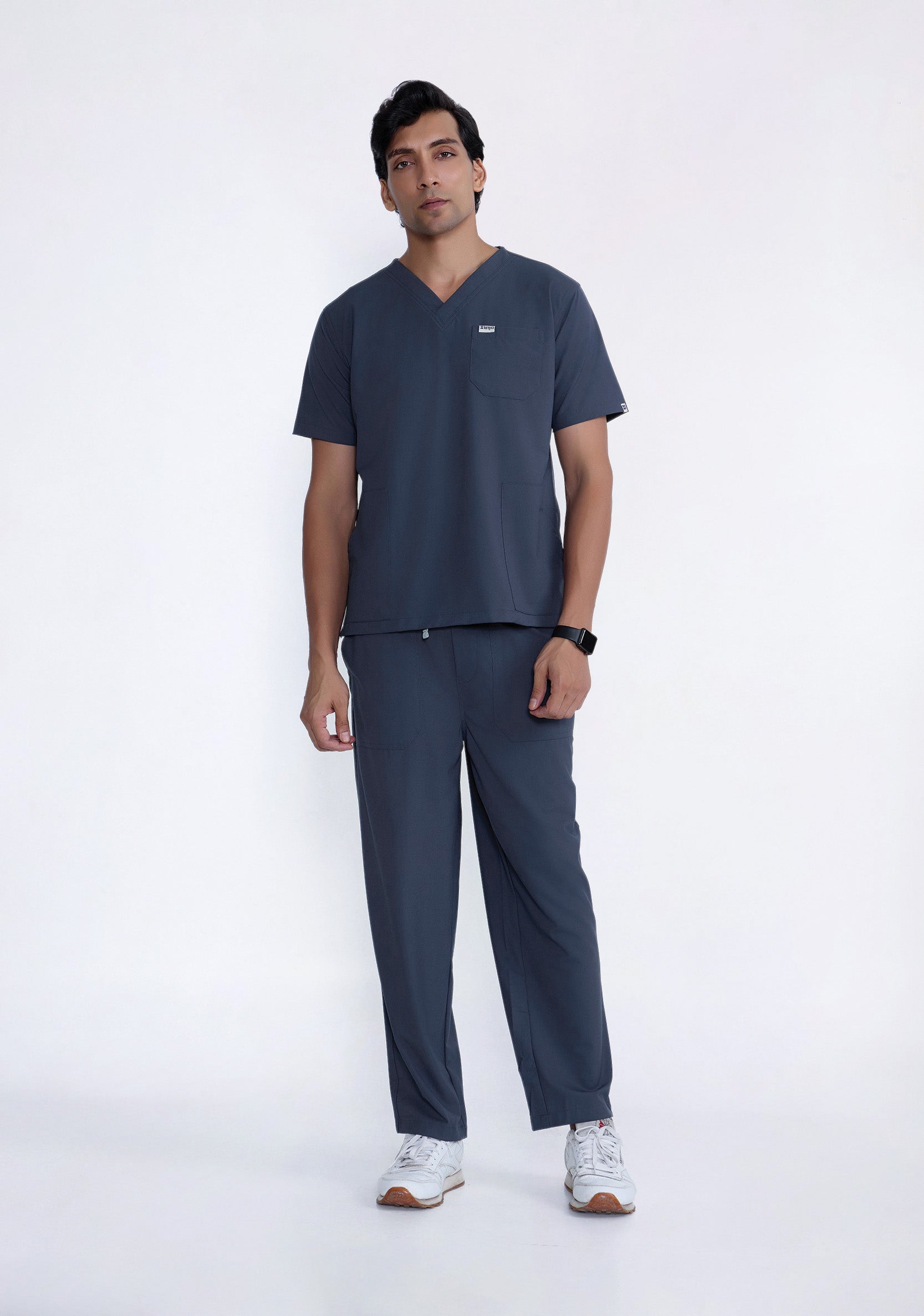 ecoflex™ Men's V-Neck (Steel Grey) Scrub