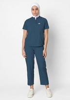 Classic Women's Mandarin Collar (Forest Green) Scrub