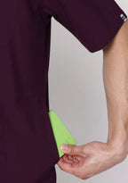 ecoflex™ Men's Mandarin Collar (Wine) Scrubs