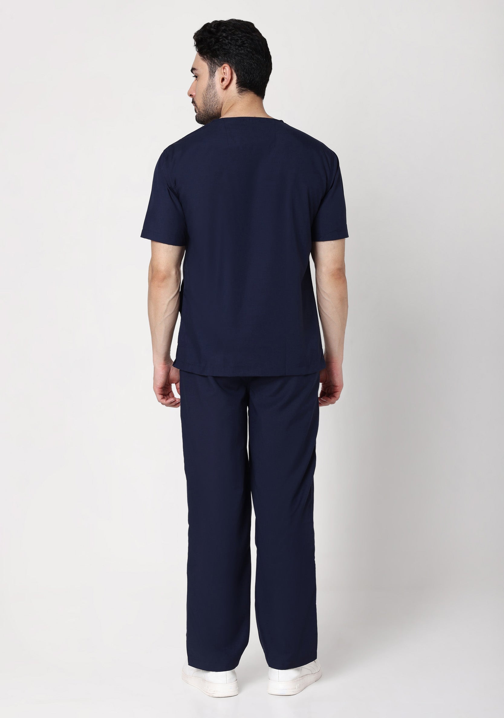 Classic Men's V-Neck (Navy) Plus Size Scrub