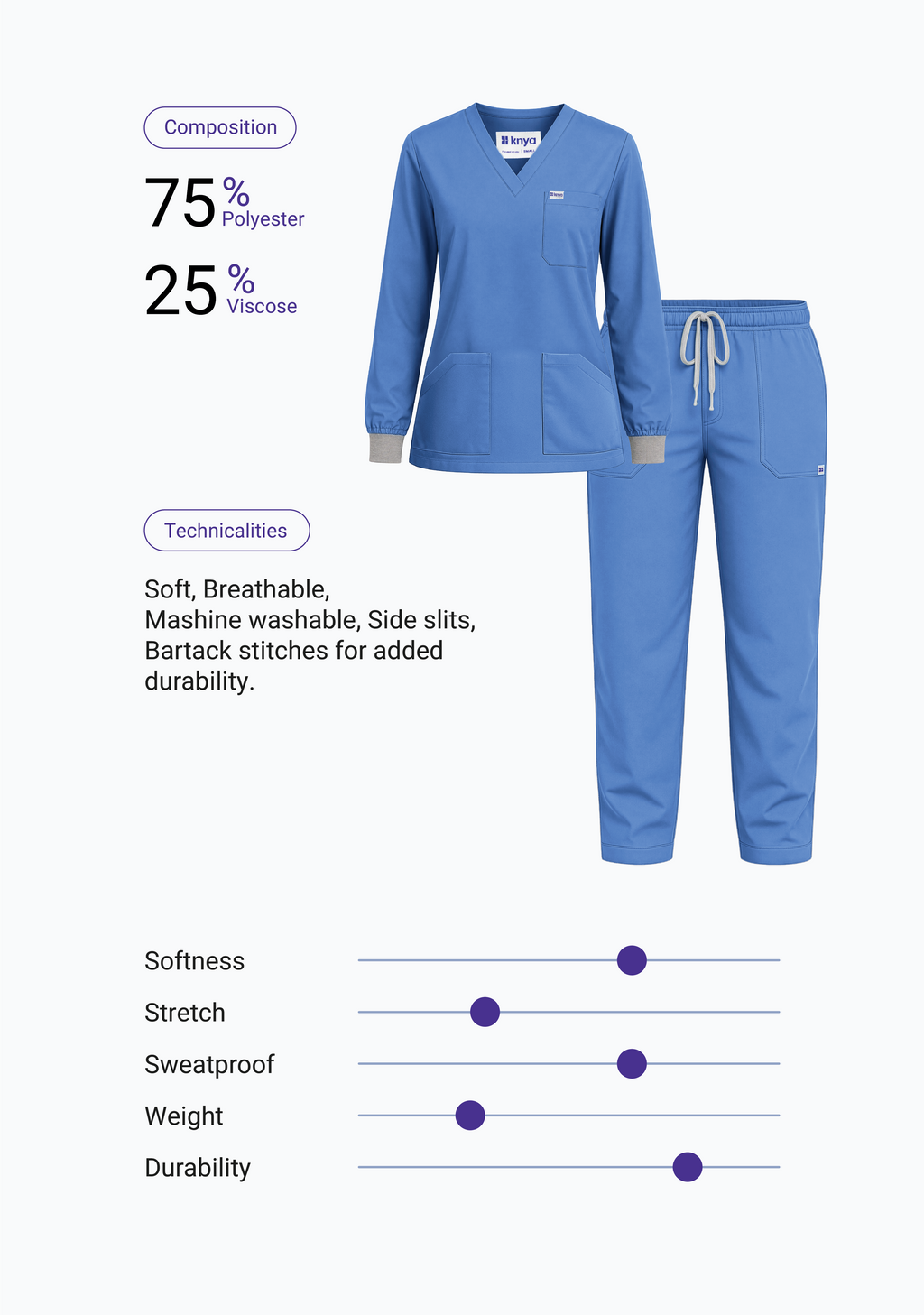 Classic Women's Longsleeves (Ceil Blue) Scrub