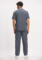 Classic Men's Mandarin Collar (Heather Grey) Scrub