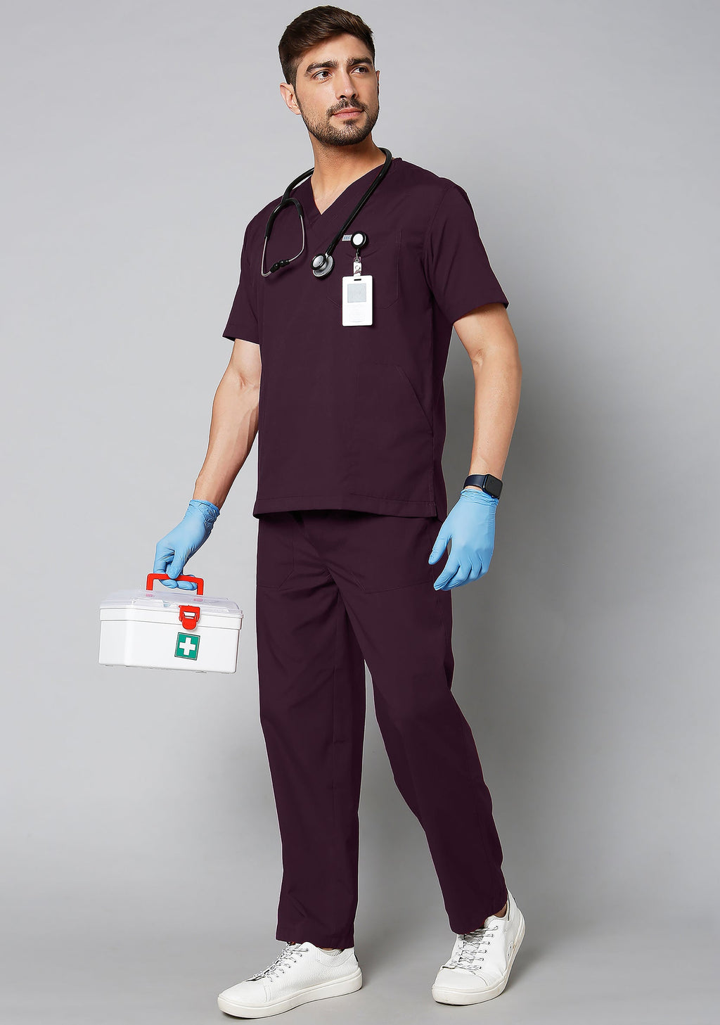 Classic Men's 2-Pocket New Gen (Wine) Scrub Bottom