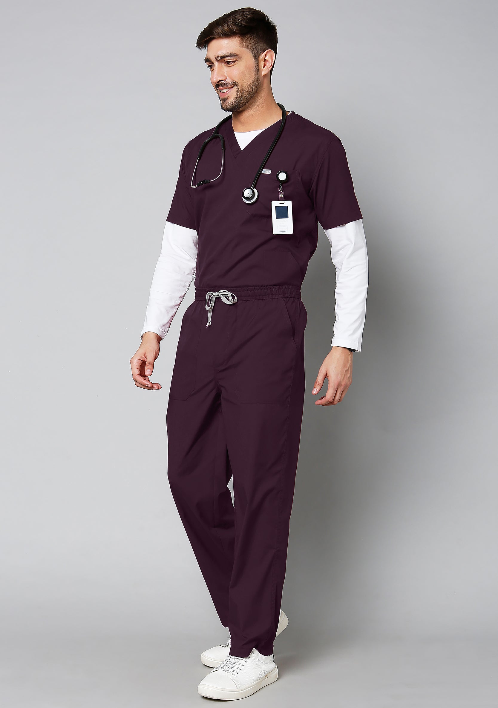 Classic Men's 2-Pocket New Gen (Wine) Scrub Bottom