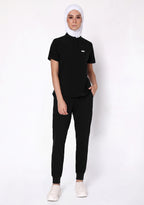 ecoflex™ Women's Mandarin Collar (Black) Scrubs