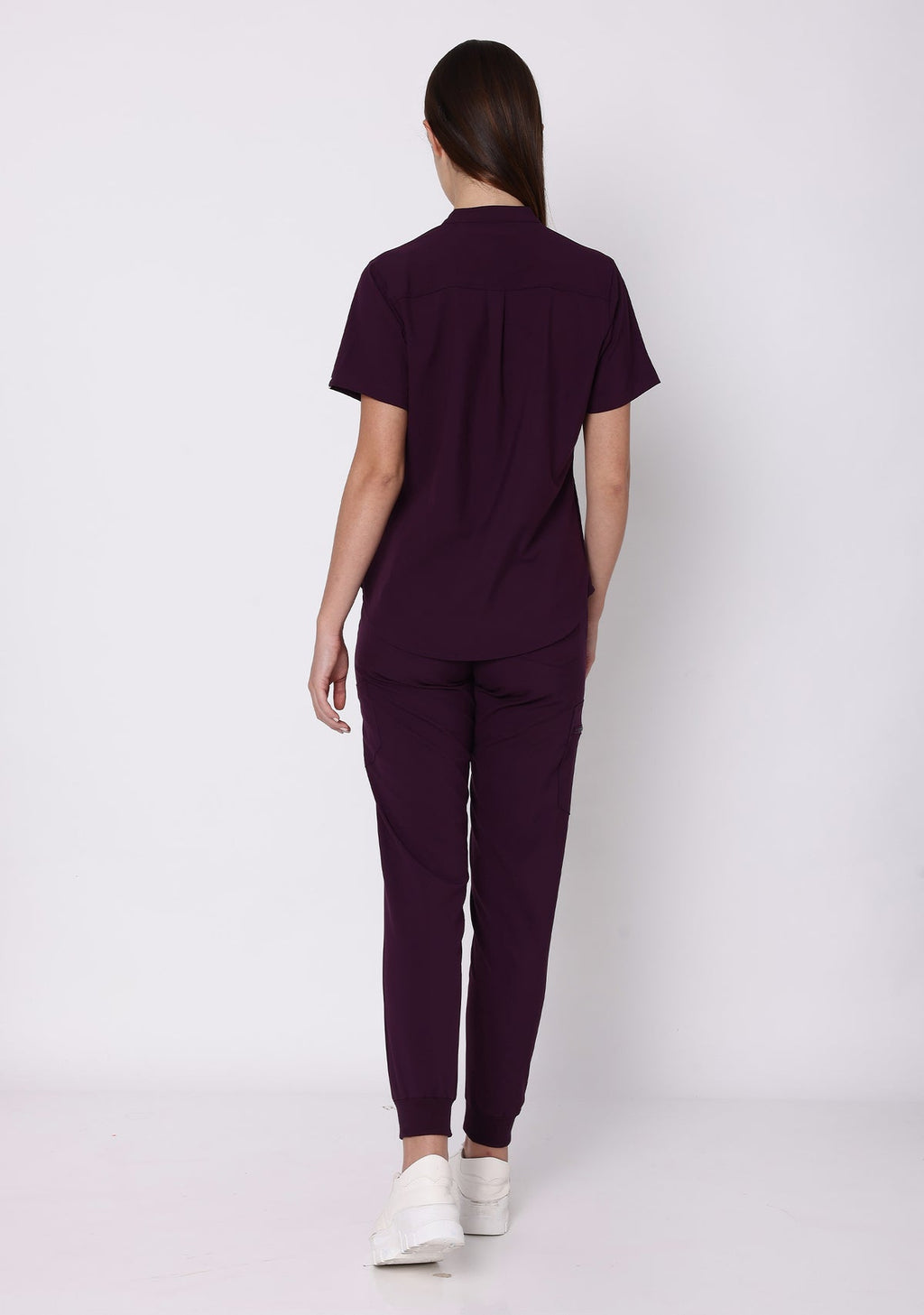 ecoflex™ Women's Mandarin Collar (Wine) Scrubs