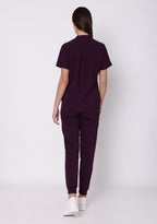 ecoflex™ Women's Mandarin Collar (Wine) Scrubs