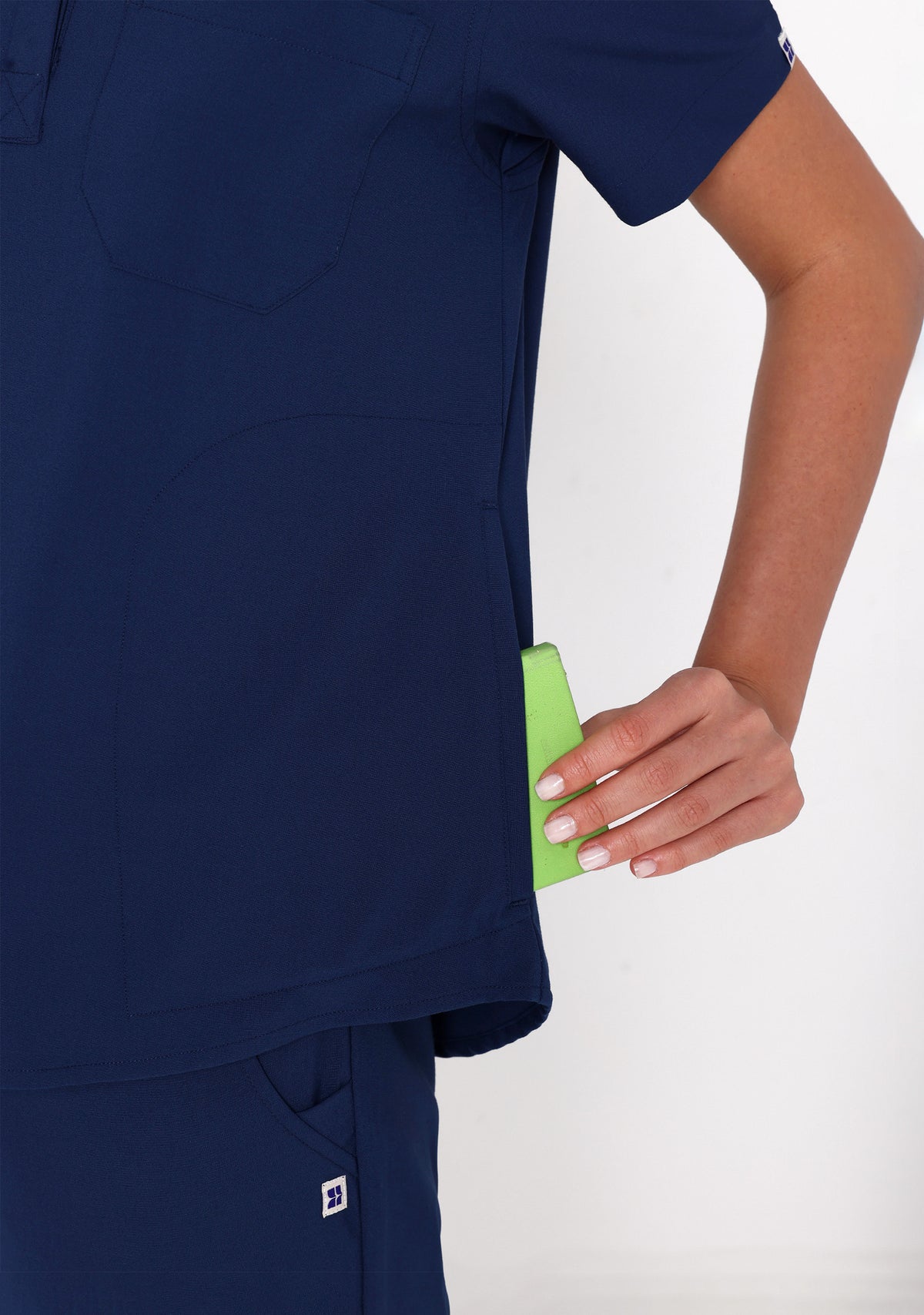 ecoflex™ Women's Mandarin Collar (Navy) Scrubs
